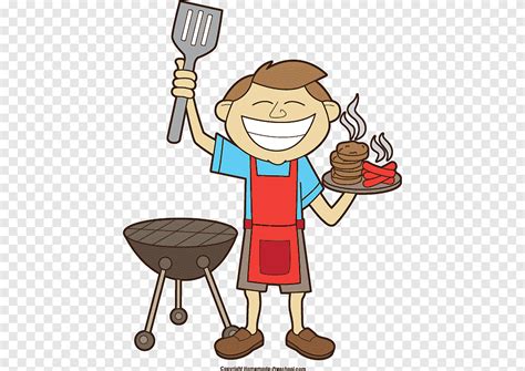 man grilling patties  sausage illustration barbecue  content picnic bbq border  food