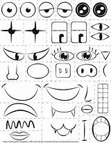 Face Cut Emotions Paste Printable Faces Craft Parts Activity Make Print Kids Printables Template Worksheets Activities Funny Worksheet Preschool Crafts sketch template