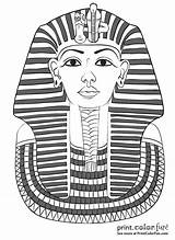 Tutankhamun King Drawing Tut Mask Coloring Sketch Template Drawings Paintingvalley Tuts sketch template