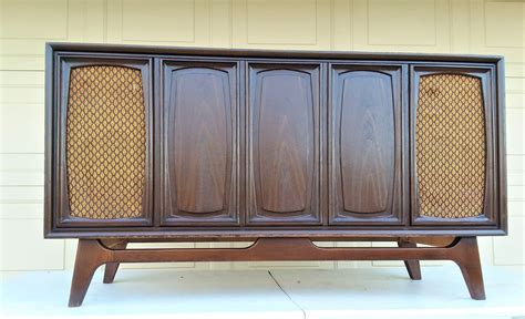 vintage zenith console stereo mid century stereo console zenith console   stereo