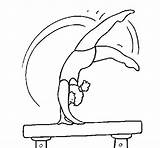Pommel Horse Exercising Coloring Coloringcrew sketch template