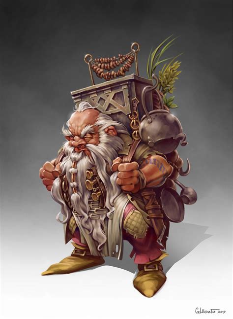 dwarf cook grzegorz wlazlo dungeons  dragons characters fantasy