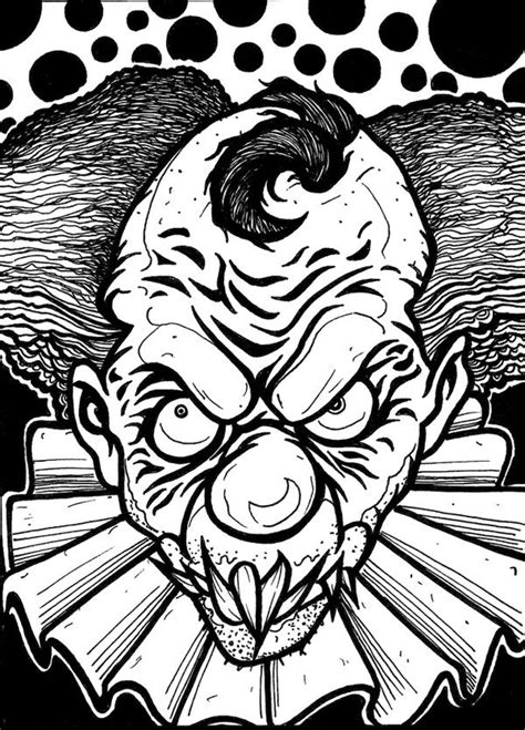 scary clown coloring pages coloring sarahsoriano