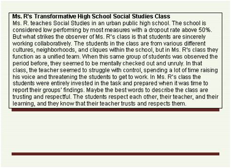 chapter  introduction  transformative classroom management