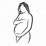 Pregnant Woman Sketch Vector Drawing Illustration Background Stock Getdrawings sketch template