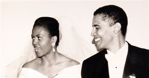 michelle and barack obama wedding picture and quotes popsugar celebrity