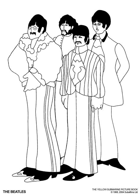 beatles coloring pages google search  beatles coloring