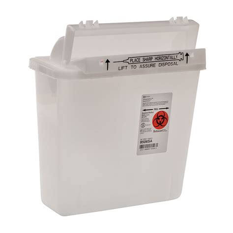 sharpsafety safety  room container counterbalance lid qt clear