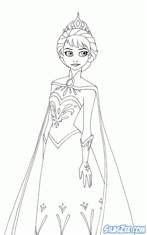 frozen elsa coronation coloring pages