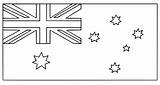 Zealand Flag Colouring Geography sketch template