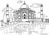 Coloring Places Activityvillage Kareem Ramadan Indian Mahal Taj sketch template
