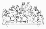 Coloring Supper Bible Last Kids Pages Parable Great School Crafts sketch template