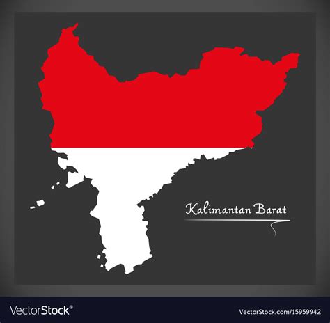 kalimantan barat indonesia map royalty  vector image