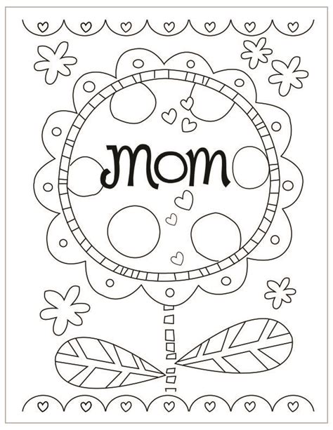 pin  mothers day coloring pages  crafts