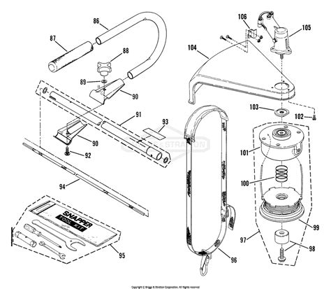 snapper   cc straight shaft trimmer series  parts diagram   bump head