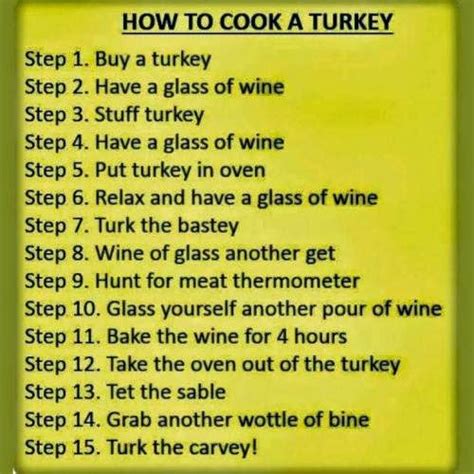 today s nutty joke how to cook a turkey