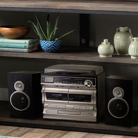 trexonic  speed vinyl turntable home stereo system wayfair