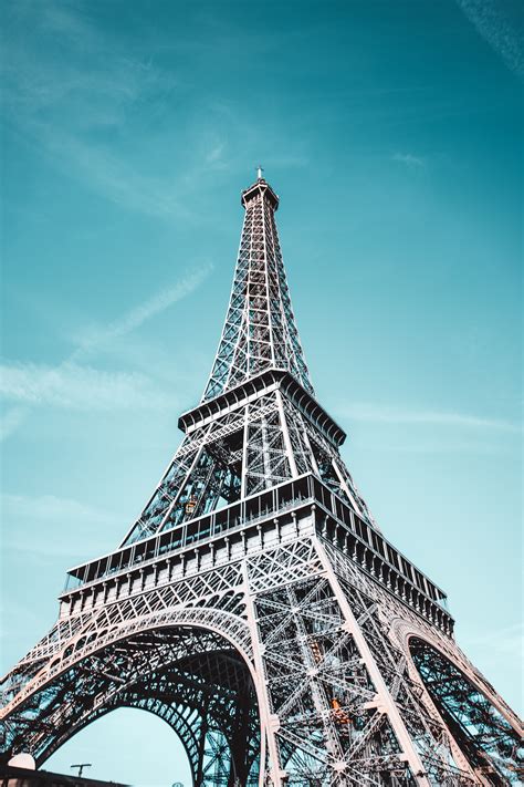 angle photo  eiffel tower  stock photo