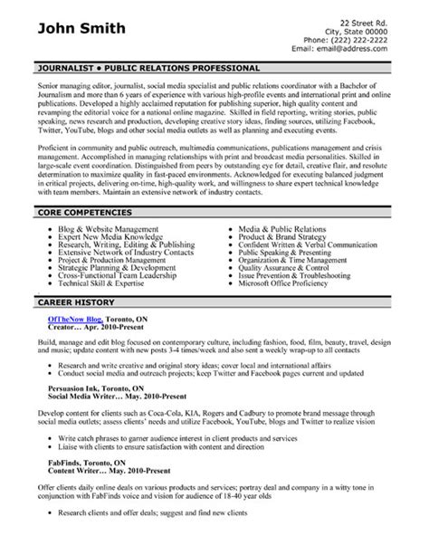 public relations professional resume sample template