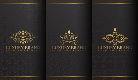 set  luxury black  gold logo designs  vector art  vecteezy