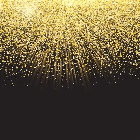 free vector celebration background with golden confetti