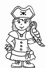 Pirate Girl Coloring Pages Kids Pirates Theme Print Treasure Clipart Da Colouring Printable Sheets Color Drawing Incredible Worksheets Flag Party sketch template