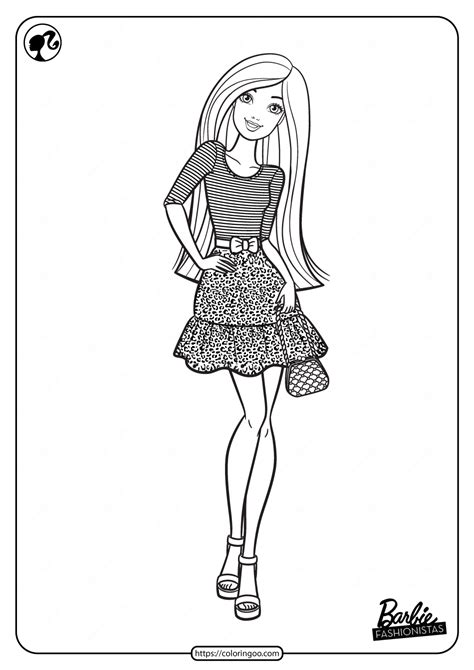 printable barbie fashionistas  coloring pages