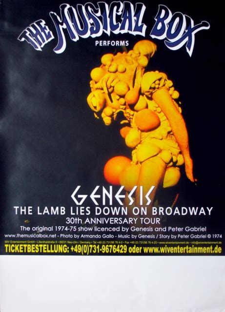 Musical Box Genesis 2005 Tourplakat Lamb Lies Down