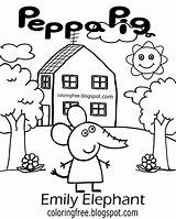 Pig Peppa Pedro Danny Freddy Piggy sketch template