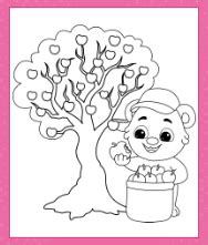 apple tree coloring pages  kids