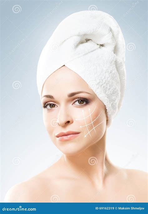 spa portrait   young  healthy woman stock image image