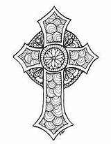 Cross Coloring Pages Adult Adults Colouring Crosses Mandala Printable Color Sheets Drawing Cruces Original Getcolorings Christian Zentangle Decorative Choose Board sketch template