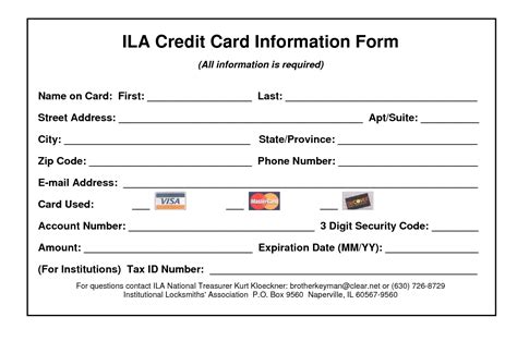 authorization  credit card   forms