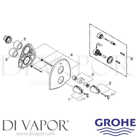 grohe  chiara thermostat bath shower mixer spare parts