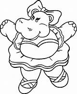 Coloring Pages Hippo Animal Hippos Printable Color Dumpty Humpty Hula Girl Clipart Cliparts Sheets Kids Library Dancing Cartoon Popular Animals sketch template