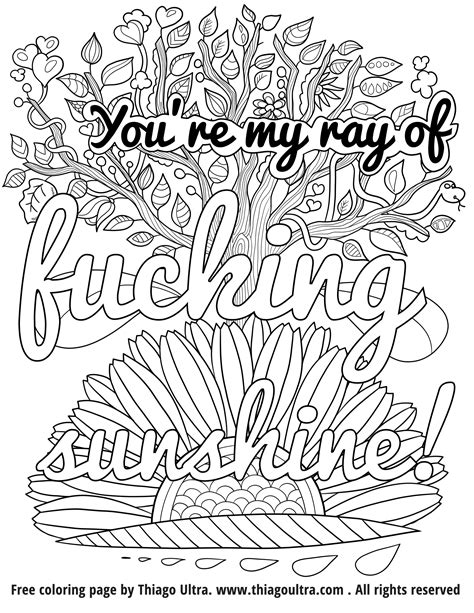 pintami jacobs  coloring hippie color printable adult swear word