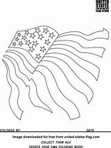 Flag Coloring American Printable Pages sketch template