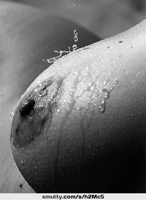 Nipple Boob Breast Tit Blackandwhite Waterdrops Wet Water
