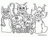 Coloring Family Animal Pages Cat Ace Popular sketch template