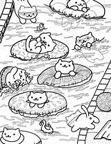 Coloring River Nekoatsume Lazy While Sheet Friends Been Comments sketch template