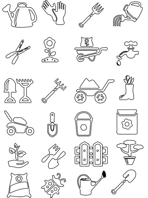 common objects coloring page coloring pages