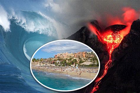 canary island volcano landslides  trigger eruption  tsunamis daily star