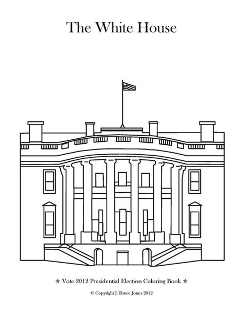 white house coloring page coloring pinterest coloring pages