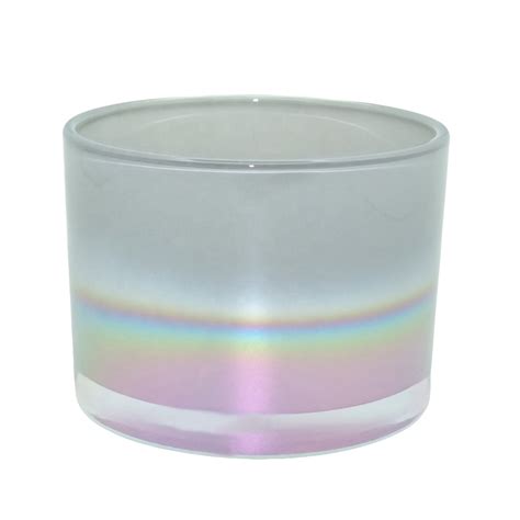 12 Oz Glass Jars Wholesale 3 Wick Iridescent Candle Jar Glass Candle