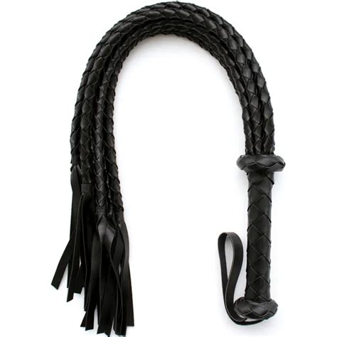75cm pu leather braid tassel spanking whip fetish cosplay slap strap