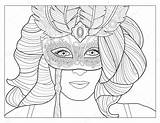 Mask Masquerade Coloring Pages Tattoo Template sketch template