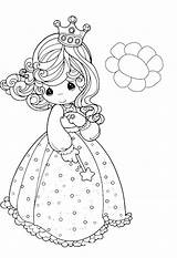 Precious Moments Coloring Pages Cartoon Princess Adult Kids Moment Color Printable Drawings sketch template