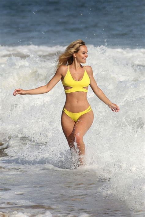 Dasha Inyutkinam Beautiful Body In Sexy Yellow Bikini At