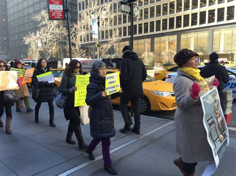 protesters gather in new york outside japanese consulate