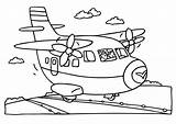 Coloring Airplane Pages Kleurplaat Printable Airplanes Kids Big Large Embroidery Vliegveld sketch template